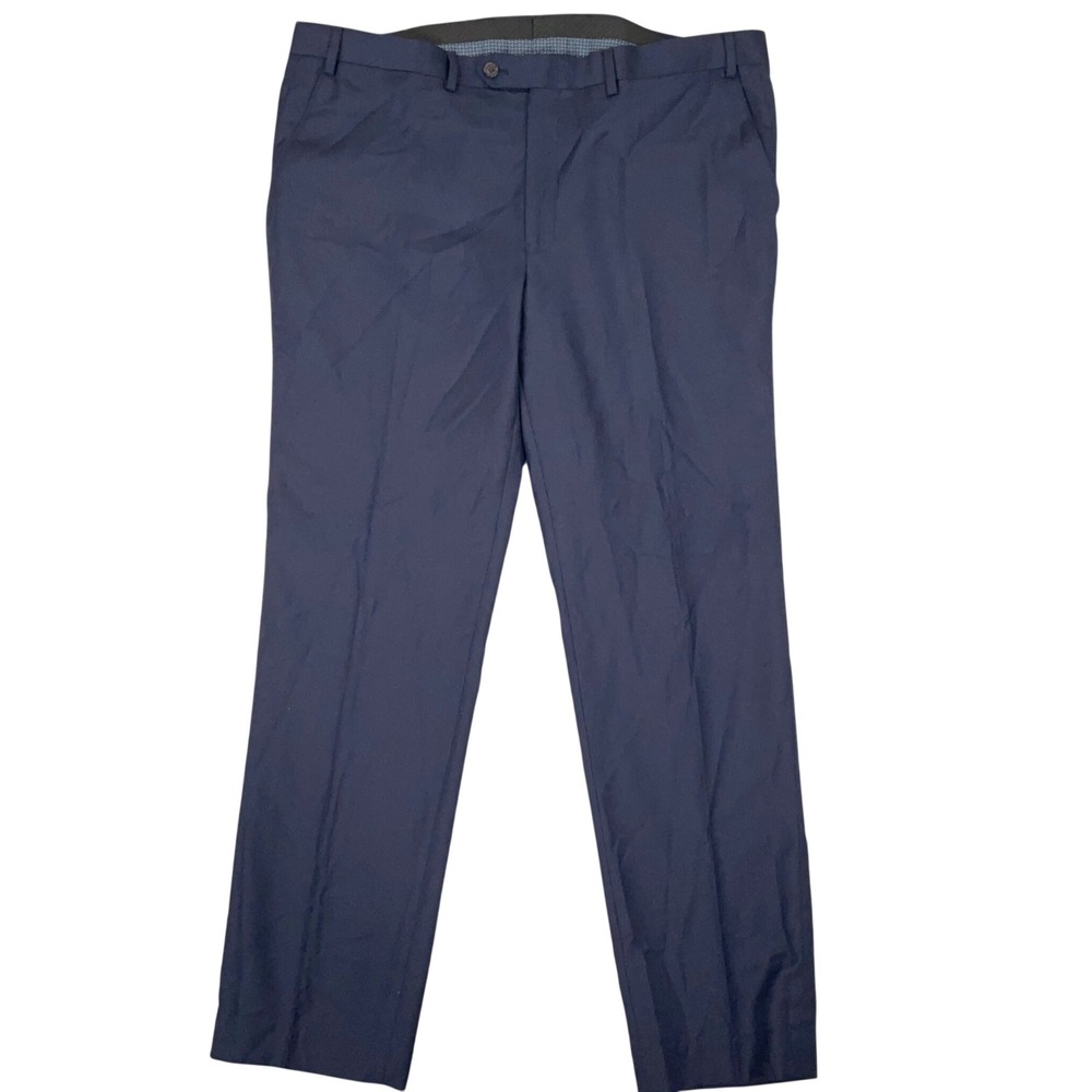 Lauren Ralph Lauren Dress Pants Mens 40 Navy Preppy Office Stretch Wool Trousers